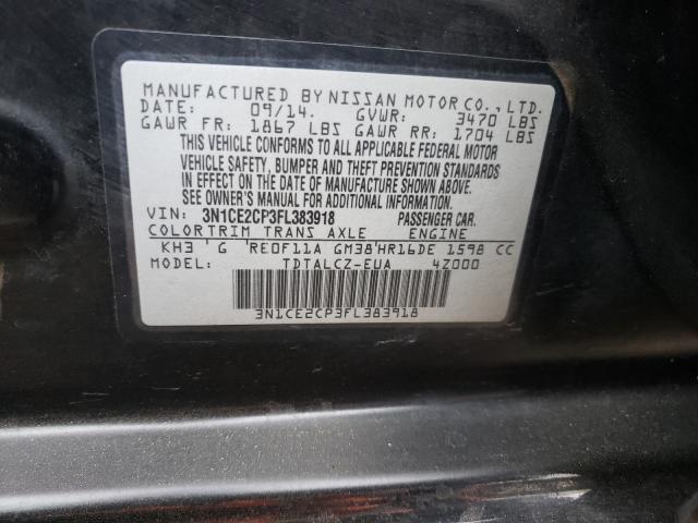 Photo 9 VIN: 3N1CE2CP3FL383918 - NISSAN VERSA NOTE 