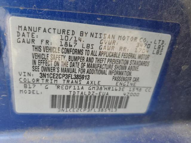 Photo 12 VIN: 3N1CE2CP3FL385913 - NISSAN VERSA 