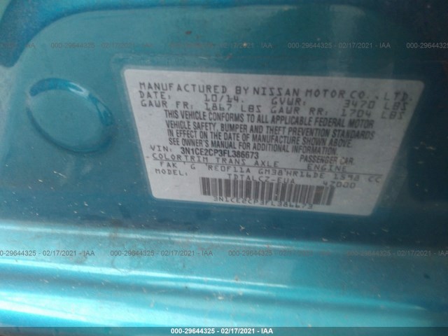 Photo 8 VIN: 3N1CE2CP3FL386673 - NISSAN VERSA NOTE 