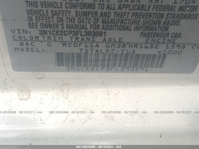 Photo 8 VIN: 3N1CE2CP3FL393591 - NISSAN VERSA NOTE 