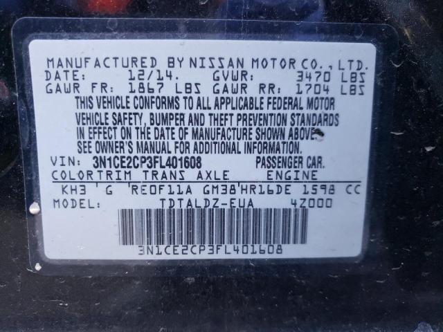 Photo 9 VIN: 3N1CE2CP3FL401608 - NISSAN VERSA NOTE 