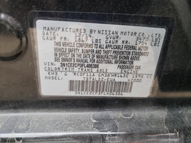 Photo 9 VIN: 3N1CE2CP3FL406386 - NISSAN VERSA NOTE 