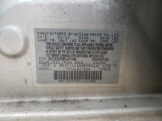 Photo 9 VIN: 3N1CE2CP3FL411488 - NISSAN VERSA NOTE 