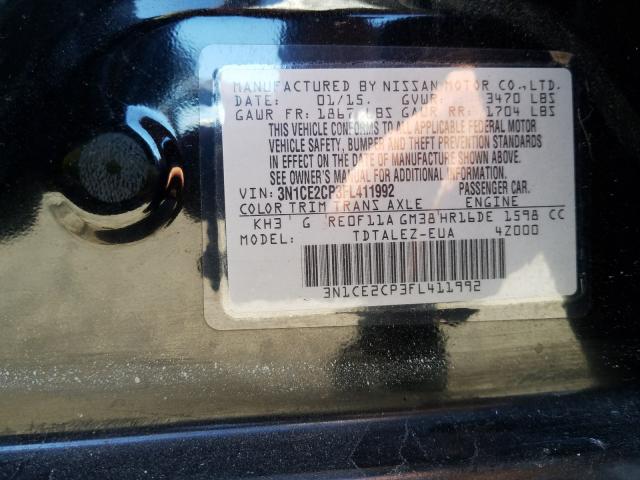 Photo 9 VIN: 3N1CE2CP3FL411992 - NISSAN VERSA NOTE 