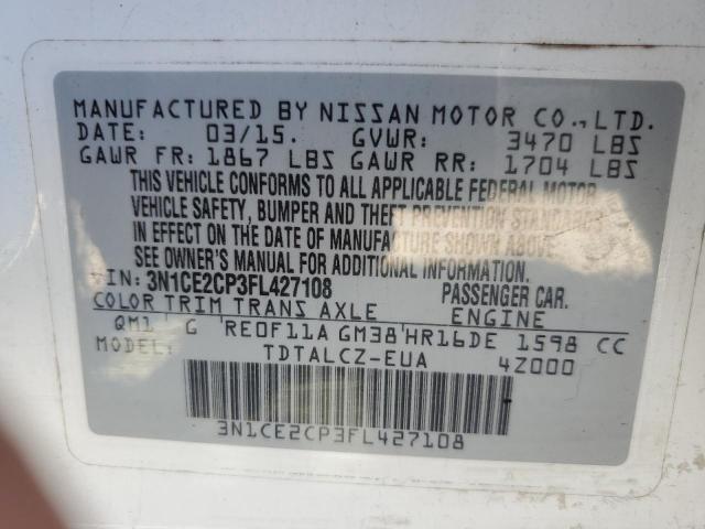 Photo 11 VIN: 3N1CE2CP3FL427108 - NISSAN VERSA 