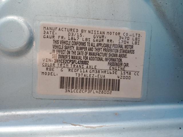 Photo 11 VIN: 3N1CE2CP3FL428002 - NISSAN VERSA NOTE 