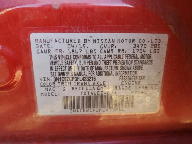 Photo 11 VIN: 3N1CE2CP3FL433216 - NISSAN VERSA 