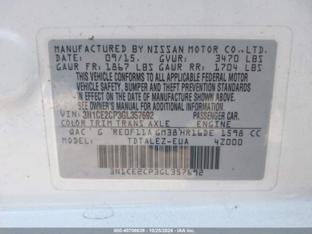 Photo 8 VIN: 3N1CE2CP3GL357692 - NISSAN VERSA NOTE 