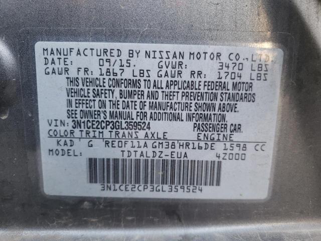 Photo 9 VIN: 3N1CE2CP3GL359524 - NISSAN VERSA NOTE 