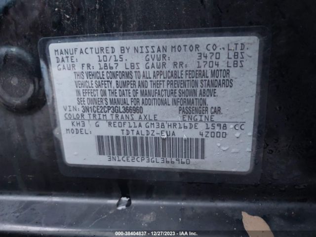 Photo 8 VIN: 3N1CE2CP3GL366960 - NISSAN VERSA NOTE 