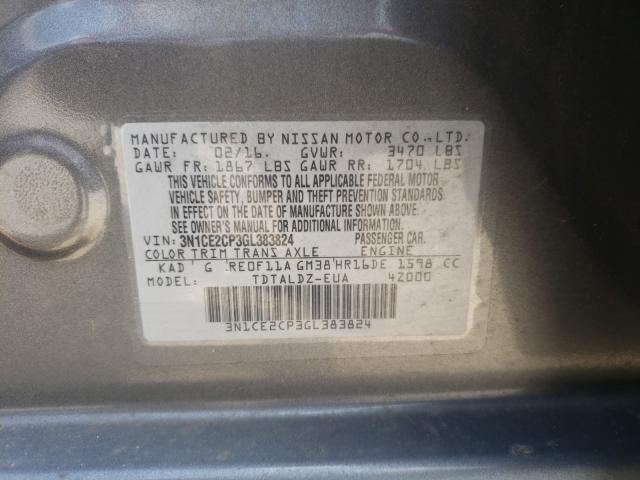 Photo 9 VIN: 3N1CE2CP3GL383824 - NISSAN VERSA NOTE 