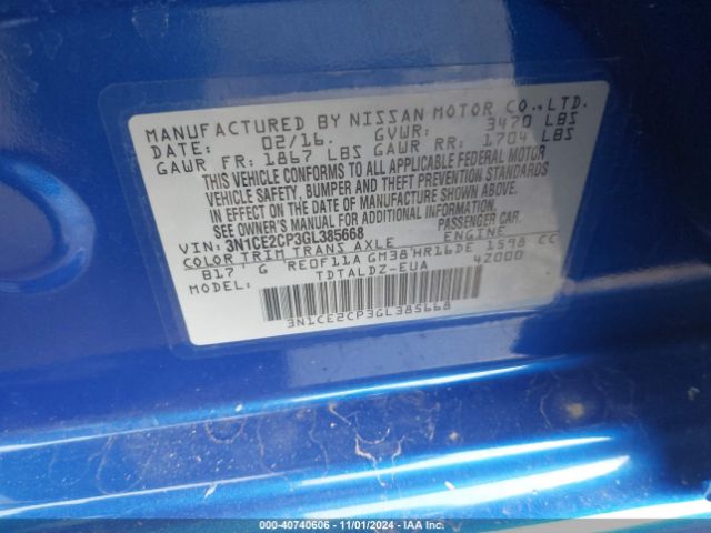 Photo 8 VIN: 3N1CE2CP3GL385668 - NISSAN VERSA NOTE 