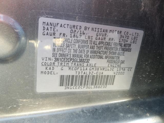 Photo 9 VIN: 3N1CE2CP3GL388232 - NISSAN VERSA NOTE 