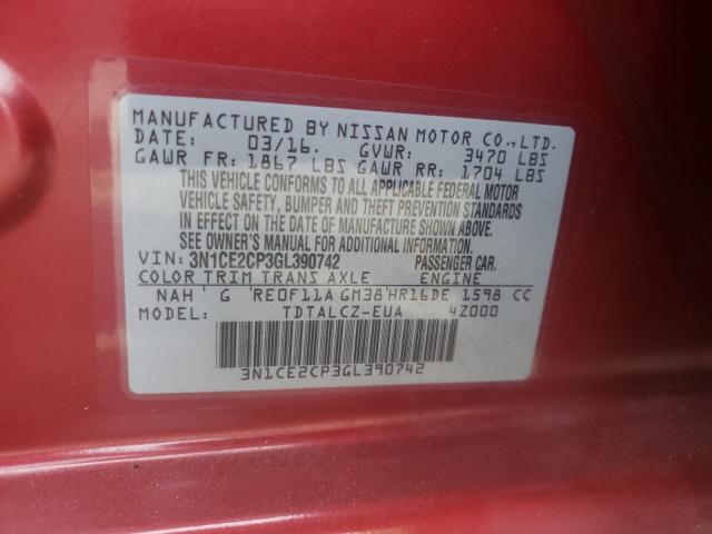 Photo 9 VIN: 3N1CE2CP3GL390742 - NISSAN VERSA NOTE 