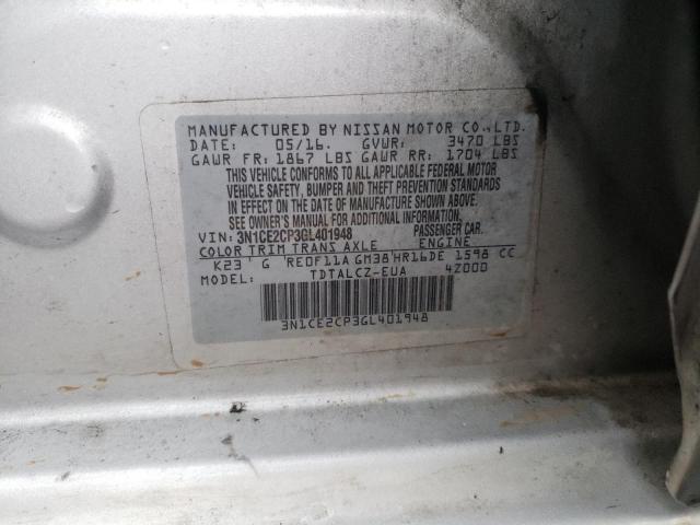 Photo 9 VIN: 3N1CE2CP3GL401948 - NISSAN VERSA NOTE 