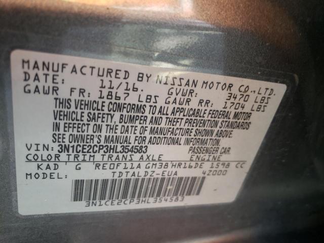 Photo 11 VIN: 3N1CE2CP3HL354583 - NISSAN VERSA NOTE 