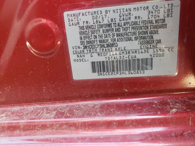 Photo 9 VIN: 3N1CE2CP3HL360853 - NISSAN VERSA NOTE 