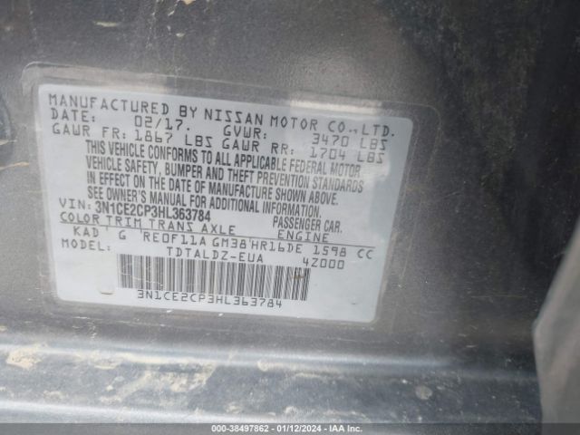 Photo 8 VIN: 3N1CE2CP3HL363784 - NISSAN VERSA NOTE 