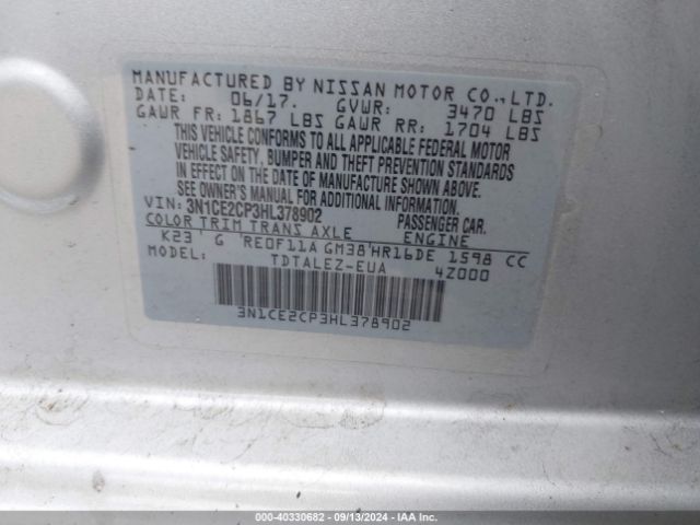 Photo 8 VIN: 3N1CE2CP3HL378902 - NISSAN VERSA NOTE 