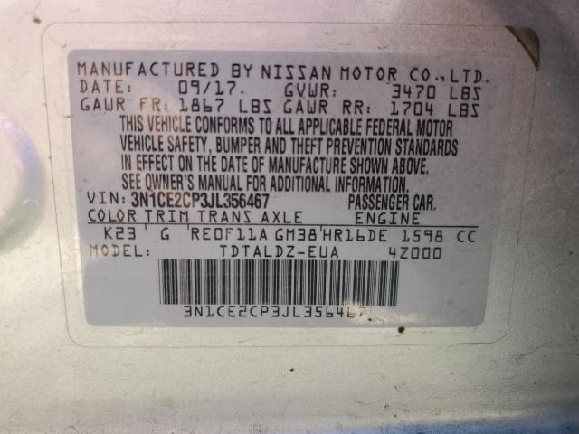 Photo 12 VIN: 3N1CE2CP3JL356467 - NISSAN VERSA 