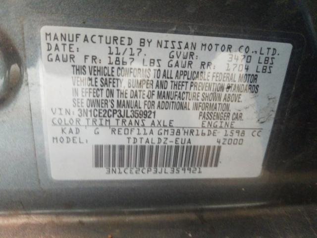 Photo 9 VIN: 3N1CE2CP3JL359921 - NISSAN VERSA NOTE 