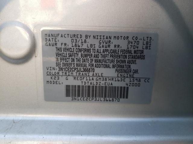 Photo 9 VIN: 3N1CE2CP3JL366870 - NISSAN VERSA NOTE 