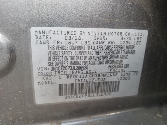 Photo 9 VIN: 3N1CE2CP3JL366920 - NISSAN VERSA NOTE 