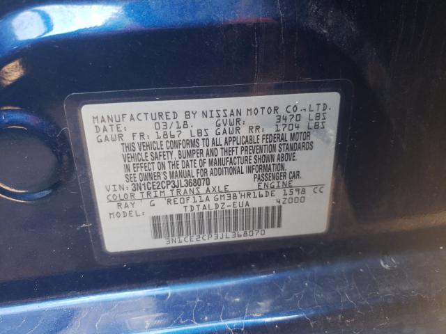 Photo 9 VIN: 3N1CE2CP3JL368070 - NISSAN VERSA 