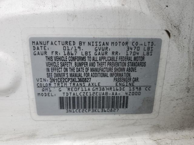 Photo 12 VIN: 3N1CE2CP3KL360827 - NISSAN VERSA NOTE 