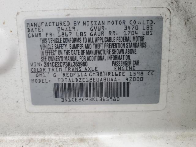 Photo 12 VIN: 3N1CE2CP3KL365980 - NISSAN VERSA NOTE 