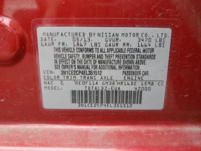 Photo 9 VIN: 3N1CE2CP4EL351512 - NISSAN VERSA NOTE 