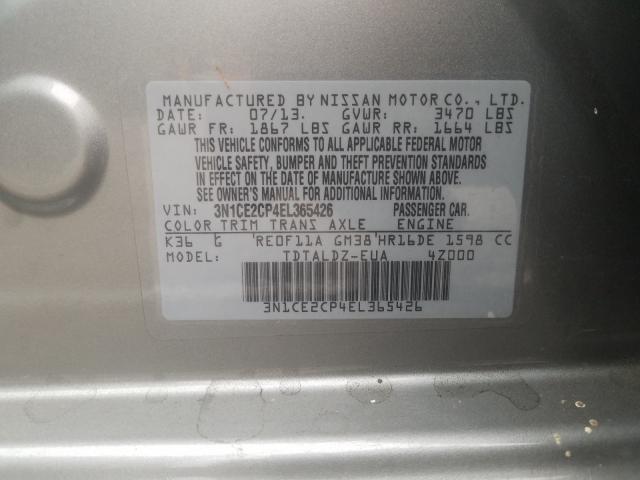 Photo 9 VIN: 3N1CE2CP4EL365426 - NISSAN VERSA NOTE 