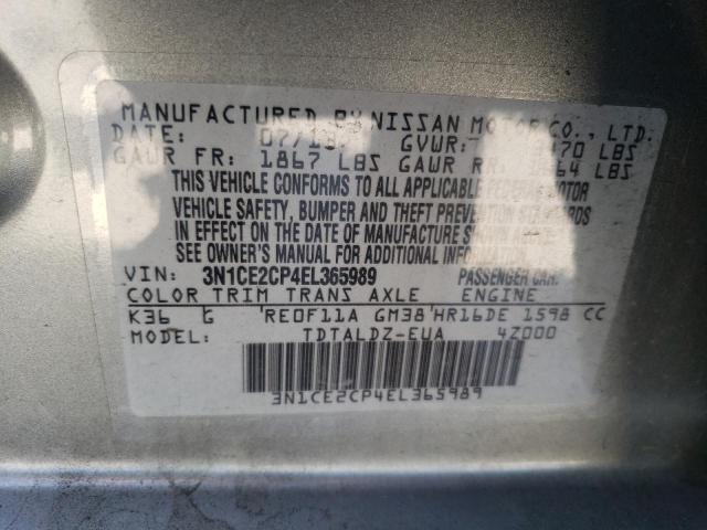 Photo 12 VIN: 3N1CE2CP4EL365989 - NISSAN VERSA NOTE 