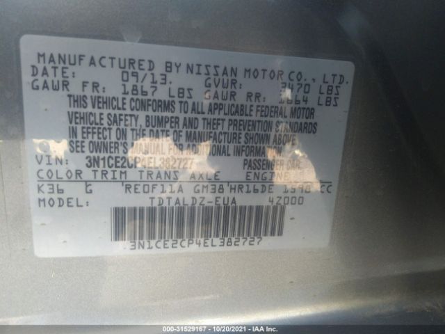 Photo 8 VIN: 3N1CE2CP4EL382727 - NISSAN VERSA NOTE 