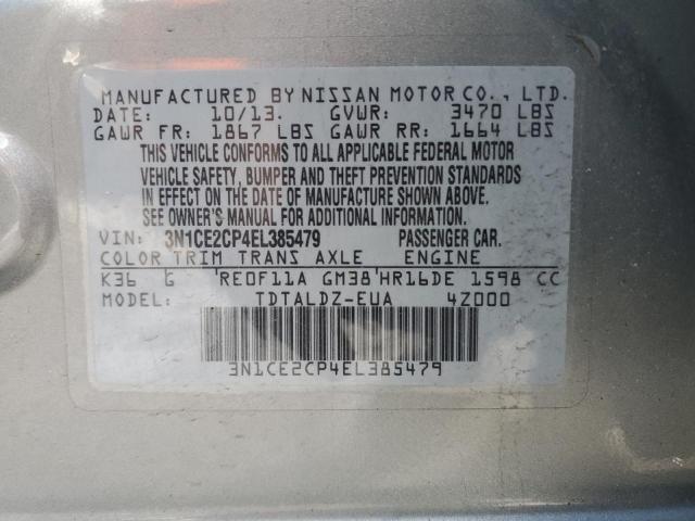 Photo 11 VIN: 3N1CE2CP4EL385479 - NISSAN VERSA NOTE 