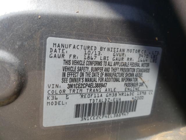 Photo 9 VIN: 3N1CE2CP4EL388947 - NISSAN VERSA NOTE 