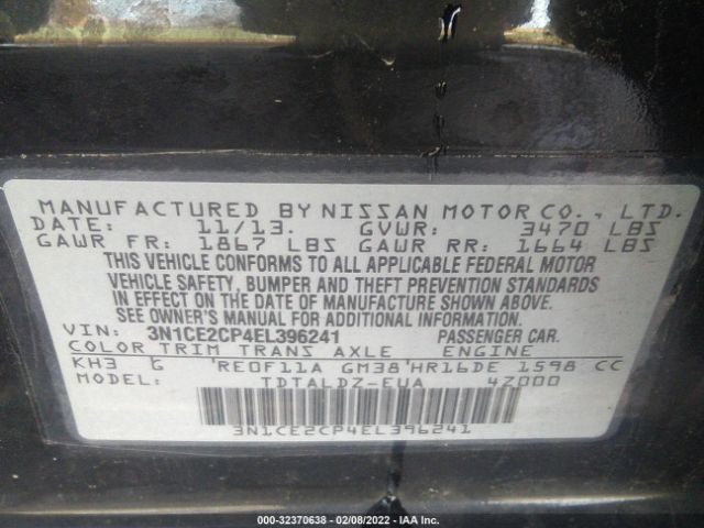 Photo 8 VIN: 3N1CE2CP4EL396241 - NISSAN VERSA NOTE 