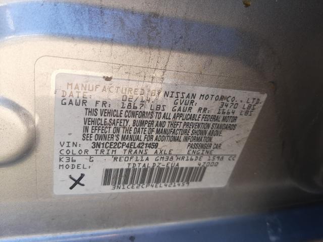 Photo 9 VIN: 3N1CE2CP4EL421459 - NISSAN VERSA NOTE 