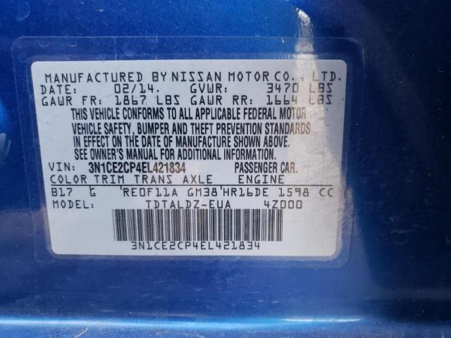 Photo 12 VIN: 3N1CE2CP4EL421834 - NISSAN VERSA NOTE 