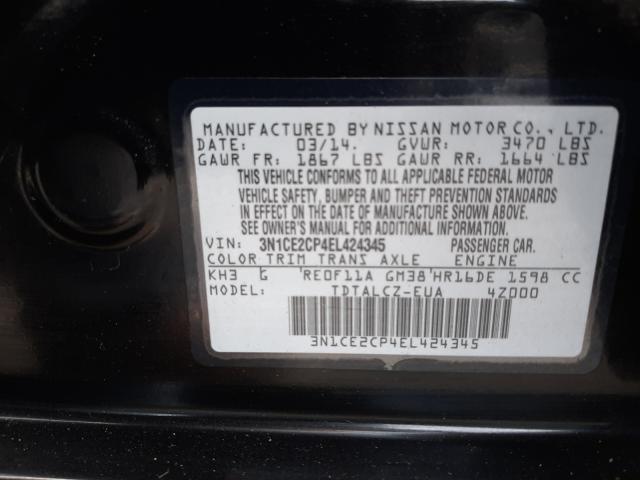 Photo 9 VIN: 3N1CE2CP4EL424345 - NISSAN VERSA NOTE 