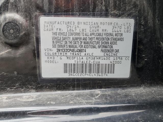 Photo 12 VIN: 3N1CE2CP4EL436074 - NISSAN VERSA 