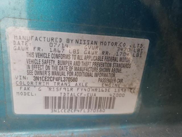 Photo 11 VIN: 3N1CE2CP4FL370580 - NISSAN VERSA 