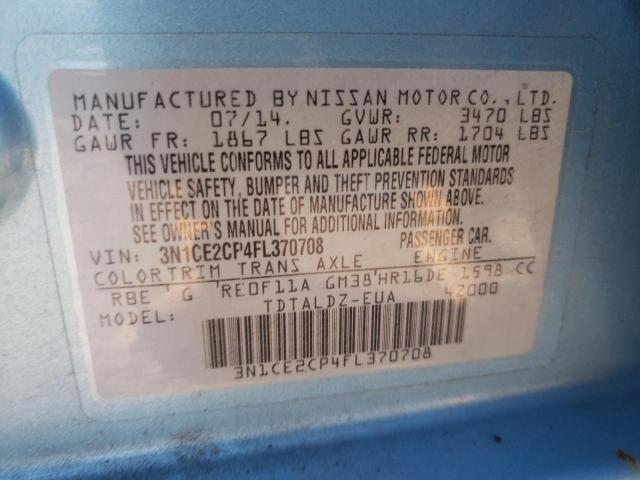 Photo 12 VIN: 3N1CE2CP4FL370708 - NISSAN VERSA 