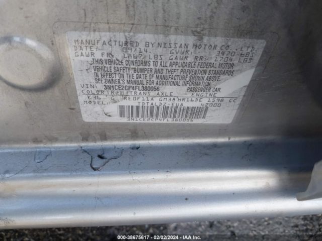 Photo 8 VIN: 3N1CE2CP4FL380056 - NISSAN VERSA NOTE 