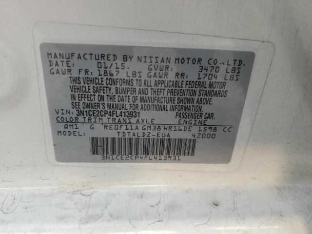 Photo 12 VIN: 3N1CE2CP4FL413931 - NISSAN VERSA NOTE 