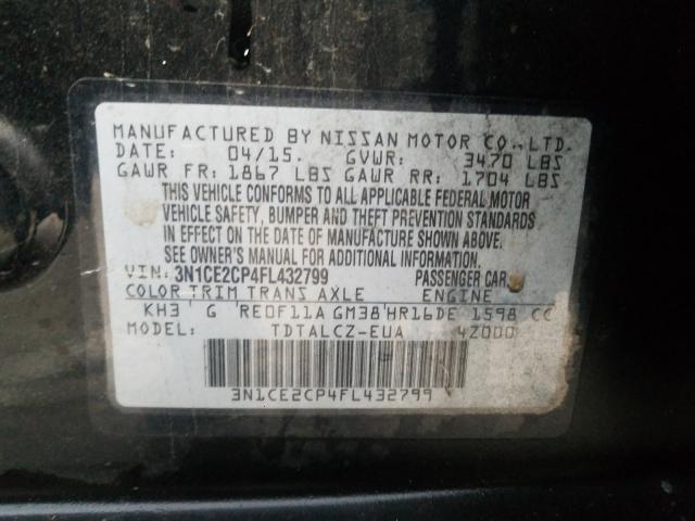 Photo 9 VIN: 3N1CE2CP4FL432799 - NISSAN VERSA NOTE 