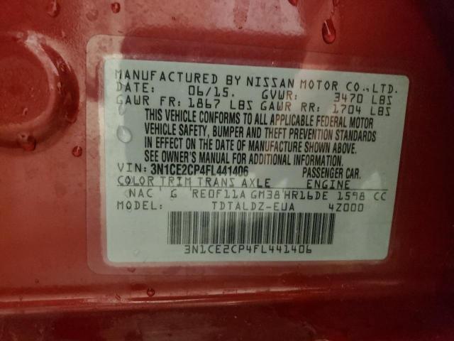 Photo 9 VIN: 3N1CE2CP4FL441406 - NISSAN VERSA NOTE 