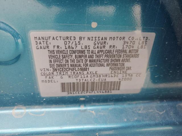 Photo 11 VIN: 3N1CE2CP4FL446881 - NISSAN VERSA NOTE 