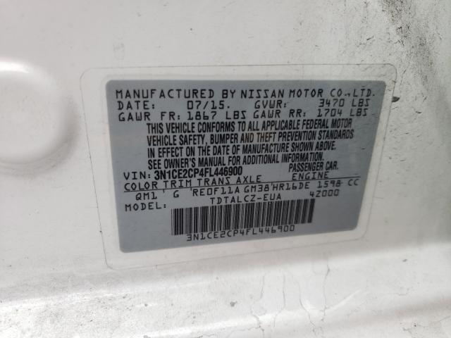 Photo 9 VIN: 3N1CE2CP4FL446900 - NISSAN VERSA NOTE 