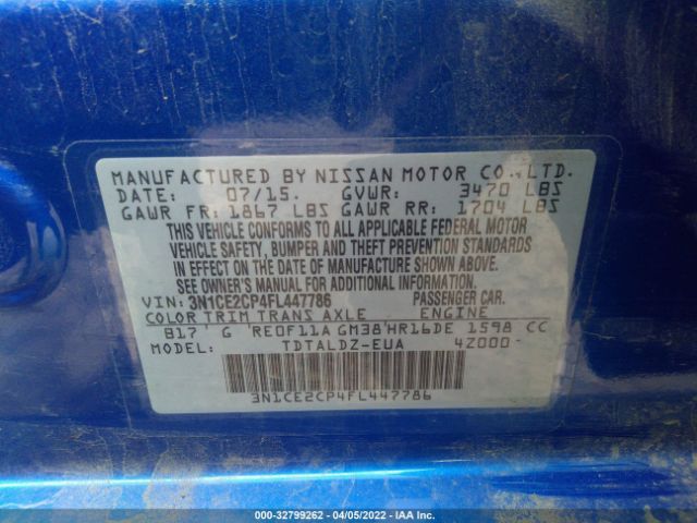 Photo 8 VIN: 3N1CE2CP4FL447786 - NISSAN VERSA NOTE 